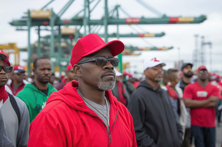Longshoremen strike at the port during labor dispute., a Transportation Photo by OSORIOartist