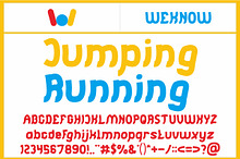 Jumping and Running font