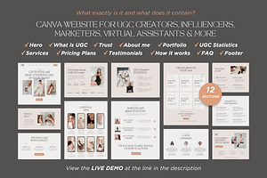 UGC Website Template For Canva
