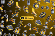 Gym and Fitness 3D Icons, an Object 3D Model by Rakata Studio (Thumbnail 5 of 7)