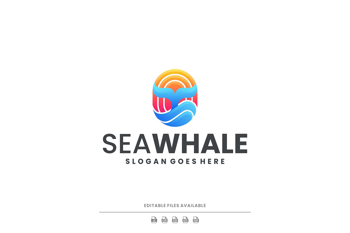 Gradient Modern Tail Whale Logo, a Branding & Logo Template by Artnivora.Std (Photo 1 of 3)
