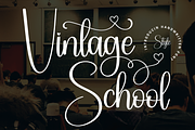 Vintage School | Script Font, a Handwritten Font by Scratchones (Thumbnail 1 of 8)