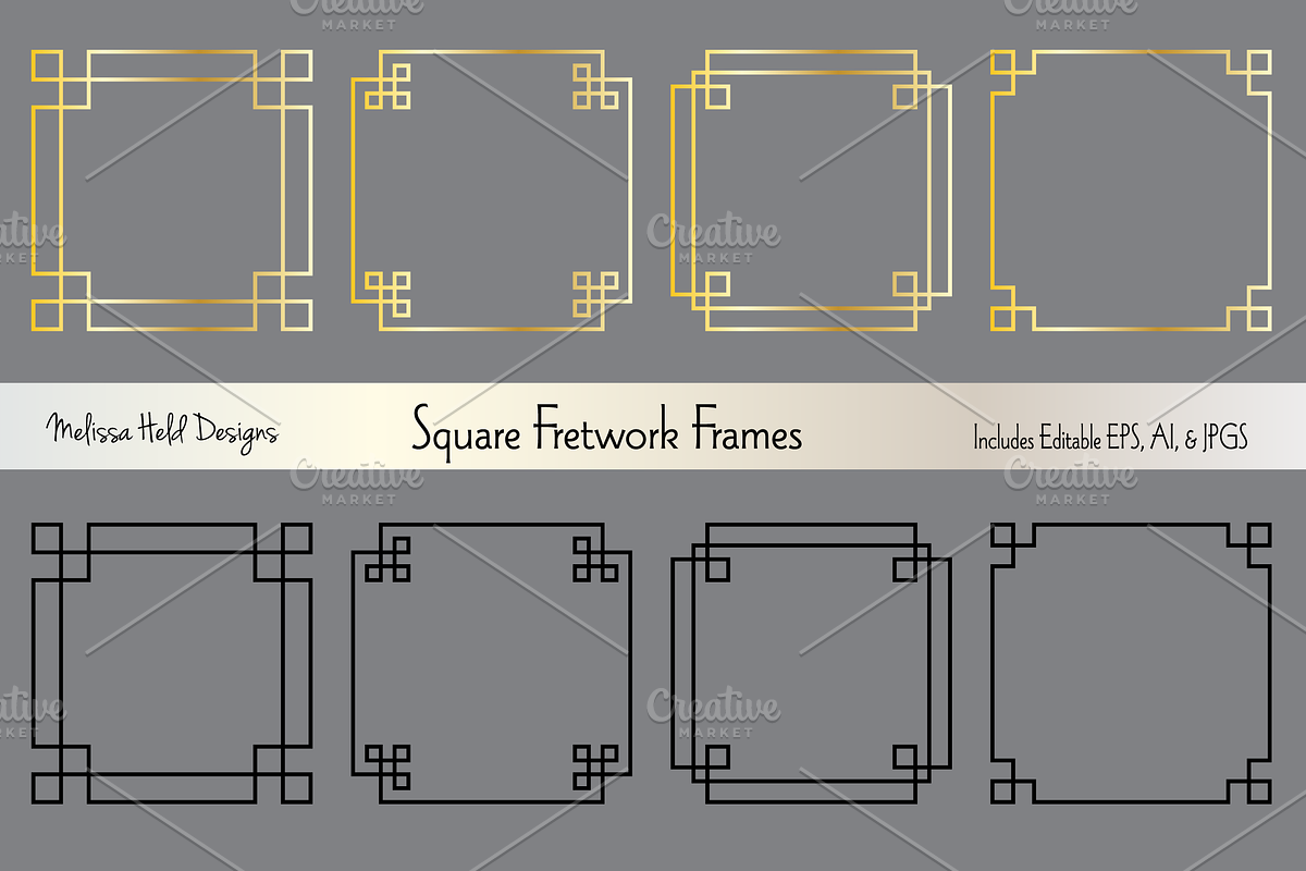 Square Fretwork Frames