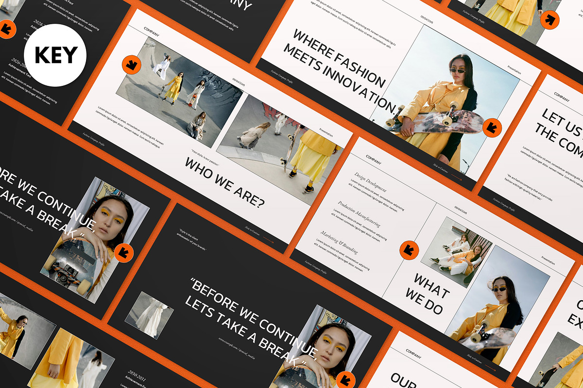 Company Profile Fashion Keynote, a Presentation Template by graphicook (Photo 2 of 8)