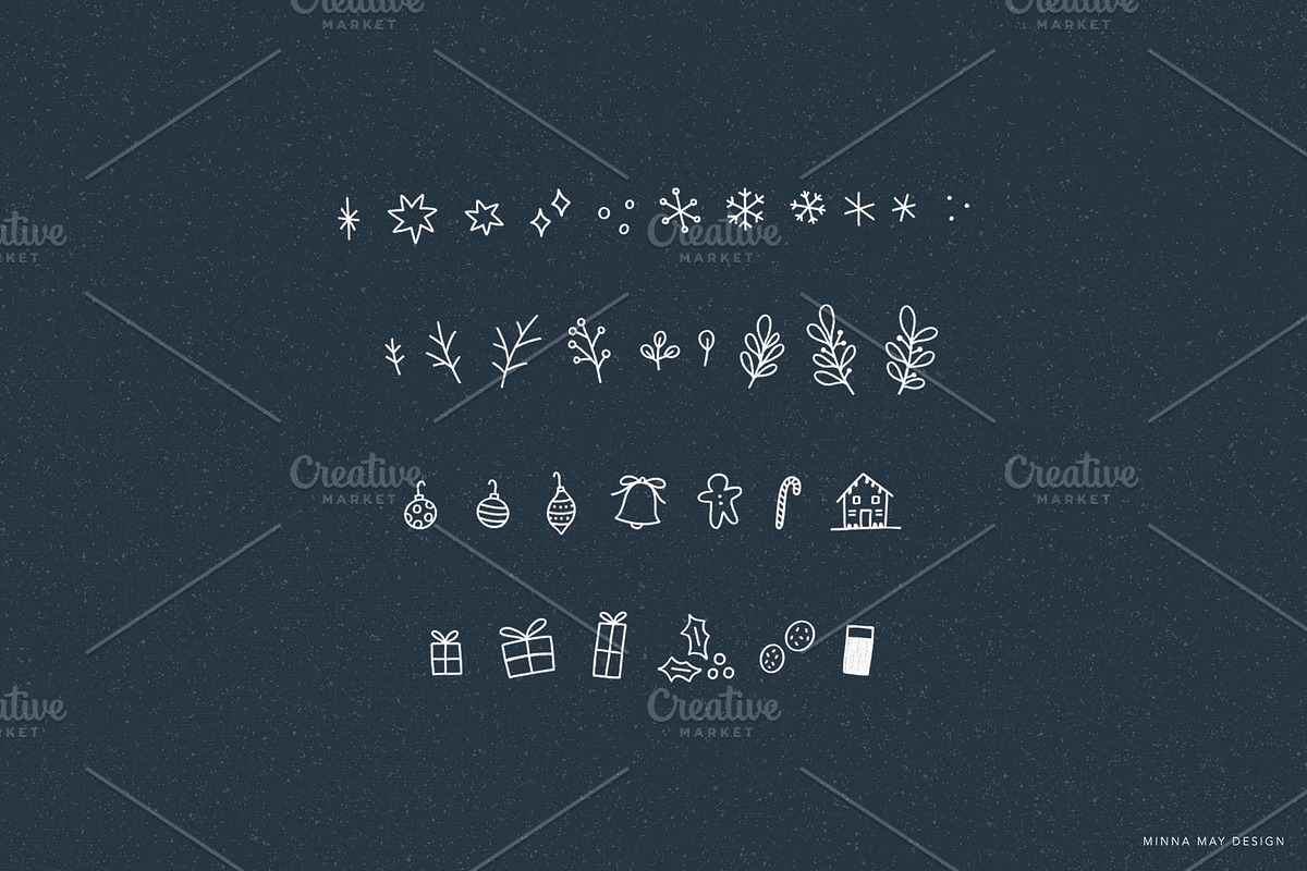Holiday Hand-Drawn Illustrations, a Texture Illustration by Minna May Design (Photo 5 of 5)