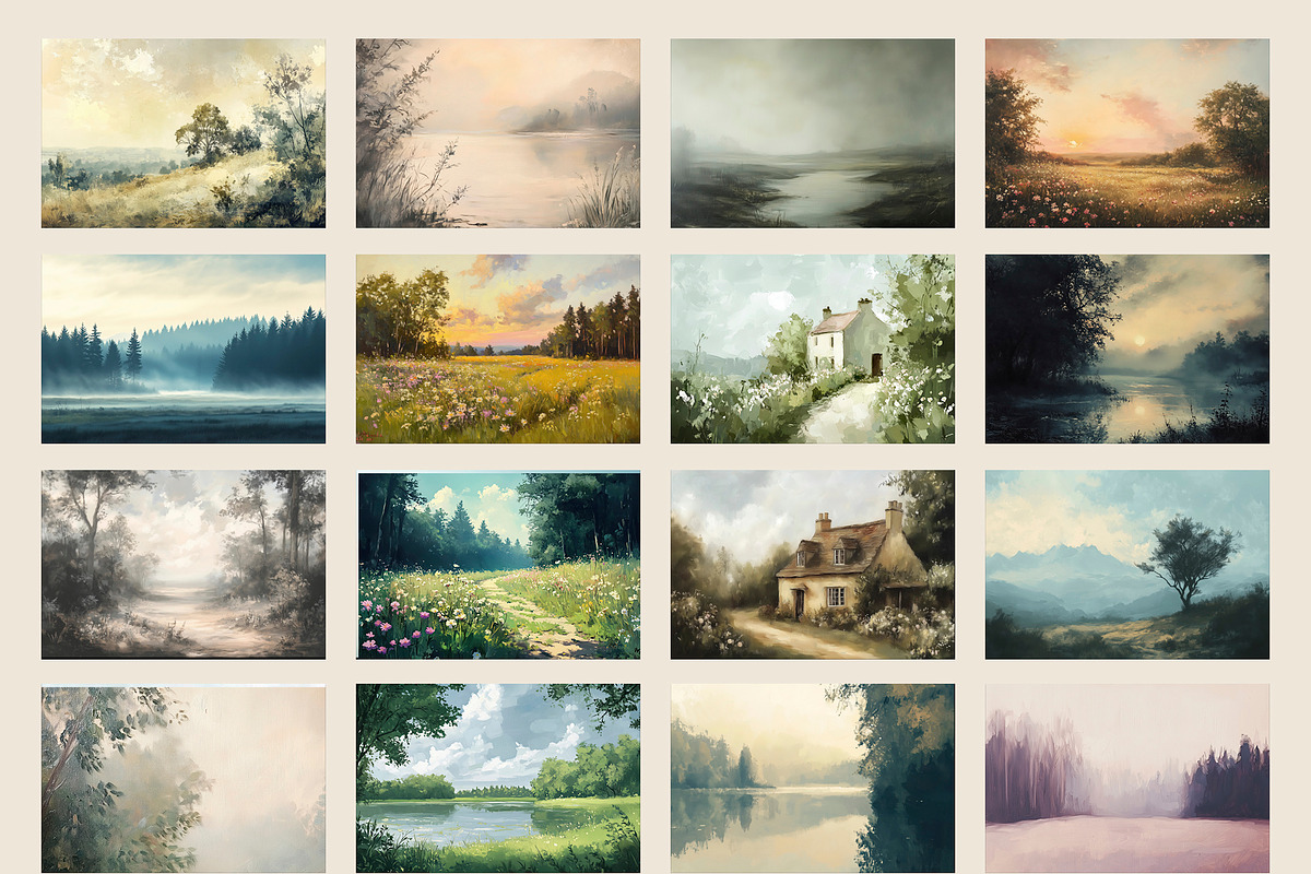Vintage Landscapes Prints Bundle, a Background Graphic by Artemsky (Photo 10 of 10)