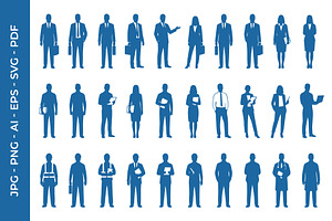 People Silhouettes Vector Collection, a Person Illustration by nandinigraphics