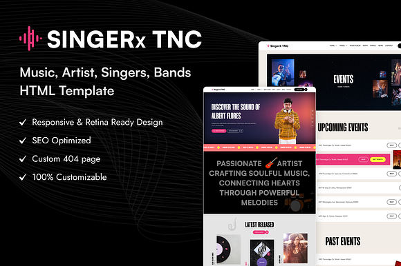 SingerX TNC - Singer Portfolio Site preview 6