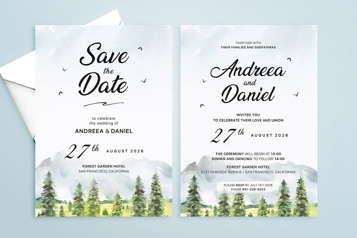 Wedding Invitation, an Invitation Template by Human Made (Photo 2 of 5)