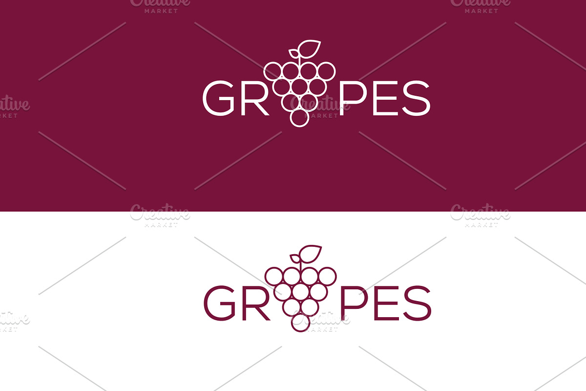 Grape Logo Template, a Branding & Logo Template by Graphic Origin (Photo 1 of 2)
