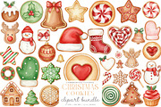 Gingerbread Cookies Clipart PNG, an Illustration by SinaCreation (Thumbnail 1 of 7)