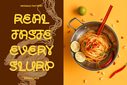 Noodle Factory Curly Food Font, a Font by PutraCetol Studio (Thumbnail 2 of 5)