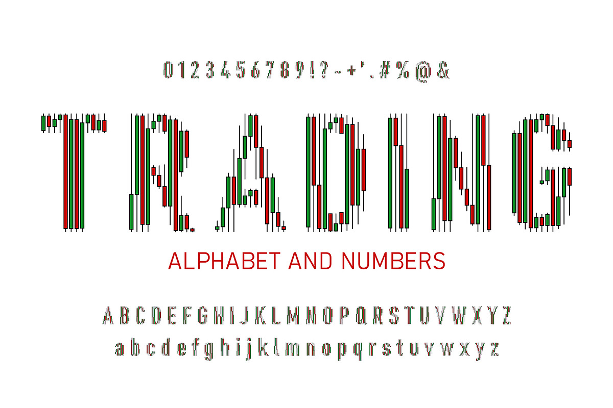 Candlestick Chart Alphabet, a Graphic by Pro_Vector (Photo 1 of 2)