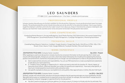 ATS Friendly Resume for Developer | Resume Templates ~ Creative Market