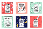 Detox posters and design elements, an Object Graphic by Le Chernina (Thumbnail 2 of 3)