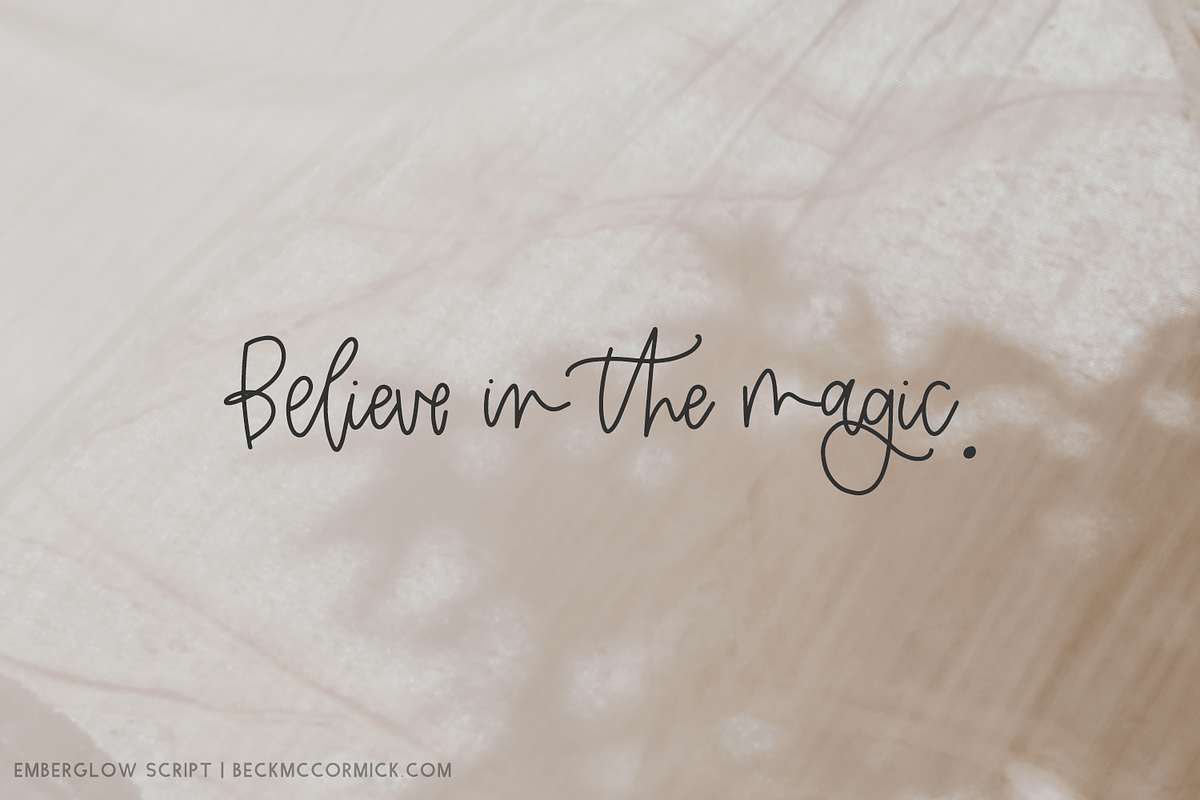 Emberglow Script, a Handwritten Font by Beck McCormick (Photo 8 of 10)