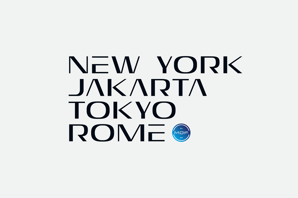 MBF Interaco - Minimalist Wide, a Sans Serif Font by MoonBandit (Photo 2 of 6)