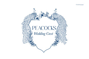Peacocks Wedding Crest