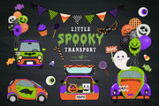 Cute Halloween Party Car Clipart, a Transportation Illustration by Oh Darling Graphics (Thumbnail 1 of 4)