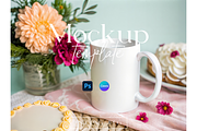 Mug Mockup with Sweets and Florals, a Product Mockup by MockupWizard (Thumbnail 1 of 5)