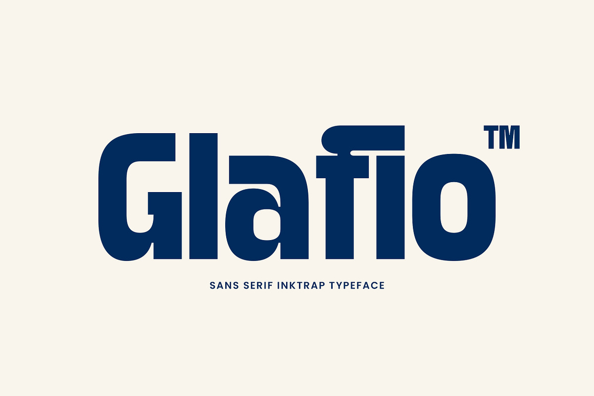 Glafio – Modern Sans Serif Inktrap, a Sans Serif Font by Mahesans Co (Photo 1 of 10)