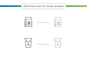 17 Tea&Coffee Outline Stroke Icons