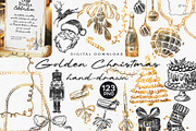 Vintage Golden Christmas Bundle PNG, a Graphic by ollalya (Thumbnail 1 of 9)