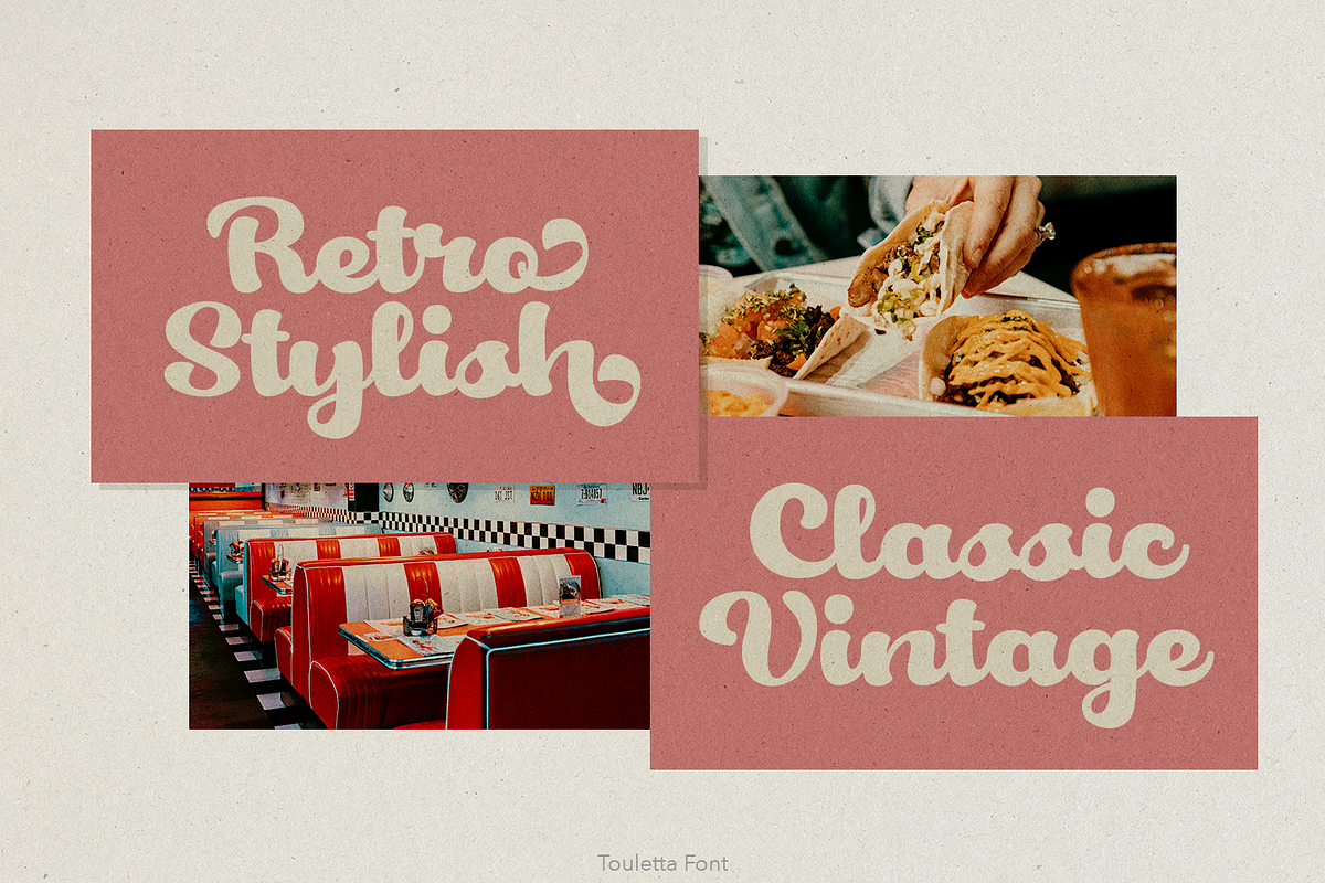 Touletta Retro Script, a Script Font by TypeClassHeroes (Photo 12 of 15)