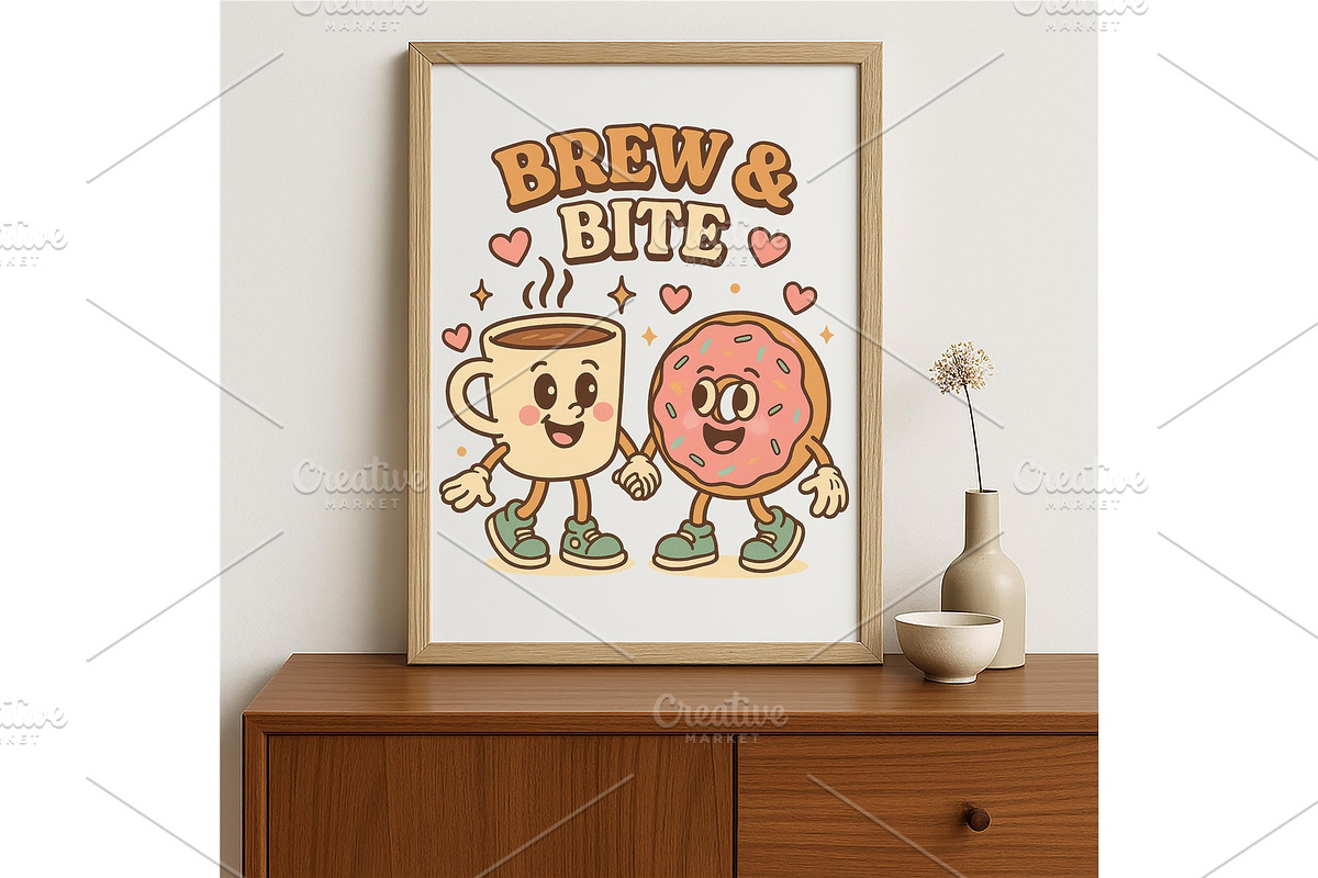 Personalize Brew & Bite Coffee Donut, a Background Graphic by LaseredNinja (Photo 2 of 7)