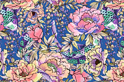 Japanese flowers patterns, a Pattern Graphic by emeraldthue (Thumbnail 6 of 9)