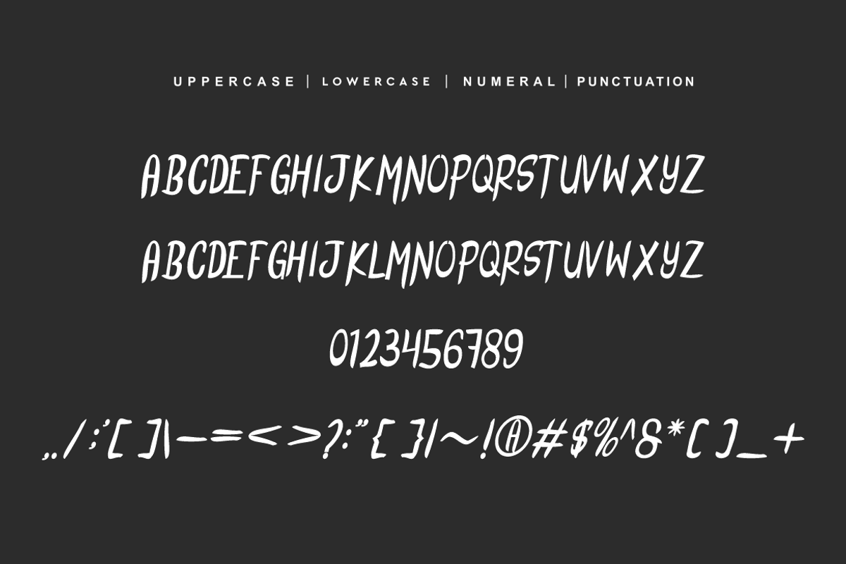 Bergina Marker Font, a Handwritten Font by QR Design Studio (Photo 5 of 6)