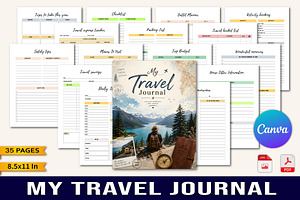 My Travel Journal, a Stationery Template by Designmela01