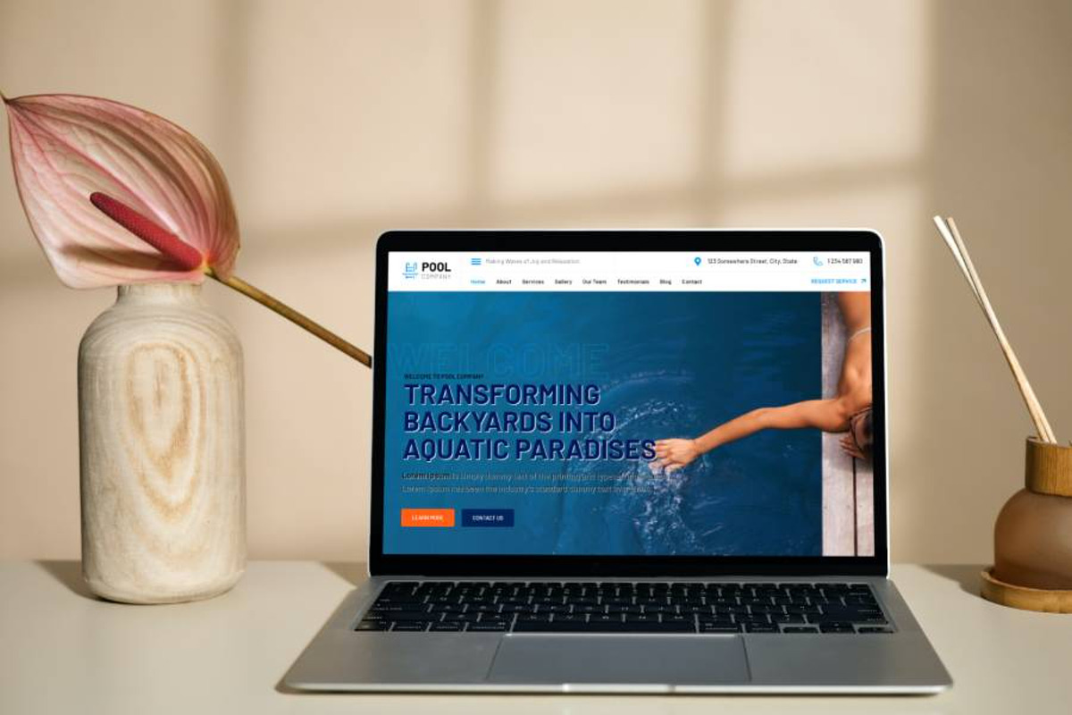 Pool Company WordPress Theme preview 2