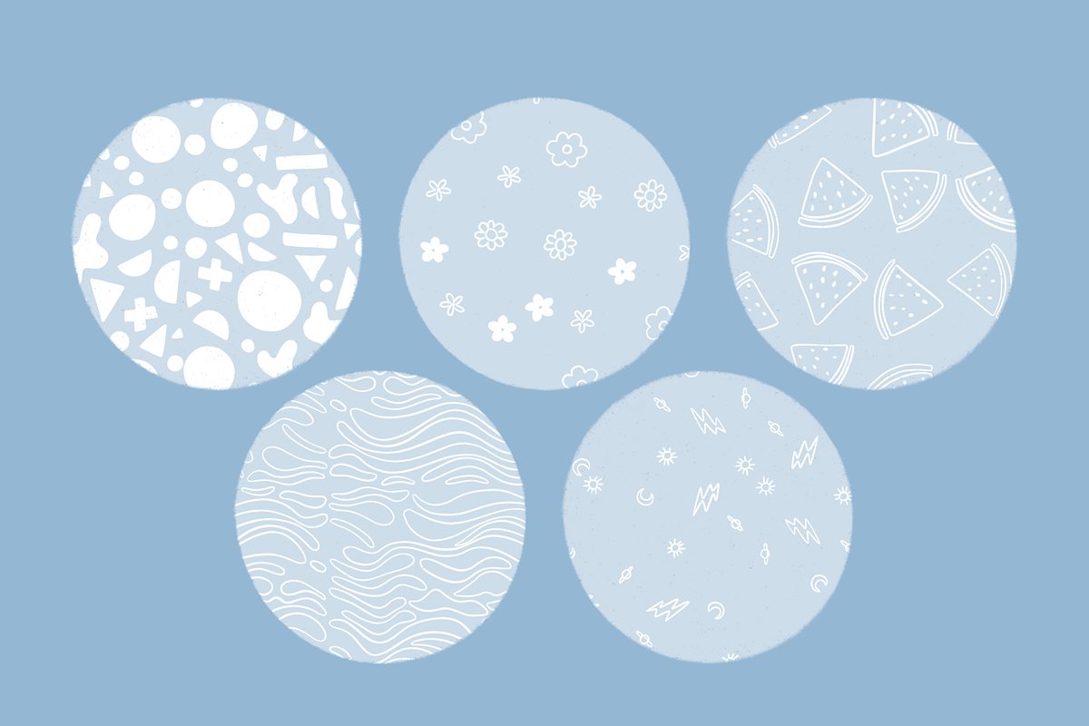 Summer Pattern Brush Pack Procreate, a Brush Add-On by cathconofolio (Photo 4 of 5)