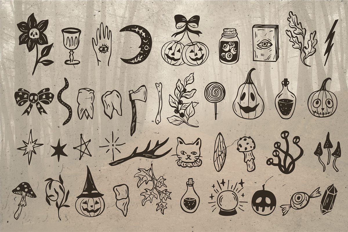 Creepy Little Things clipart, a Seasonal Illustration by RaDavCrafts (Photo 5 of 12)