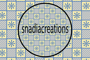 Denim blue Retro Floral Tile