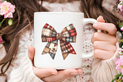 Fall Patchwork Bow Clipart, an Illustration by RobertsArt (Thumbnail 2 of 7)