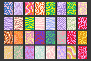 GROOVY PATTERNS. Y2K VECTOR TEXTURES