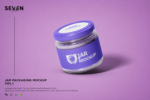Jam Jar Mockup, a Packaging Mockup by Se٧enStudio