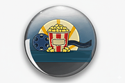 Popcorn and film reel vector design, a Decorative Illustration by zyxroun shop (Thumbnail 3 of 3)