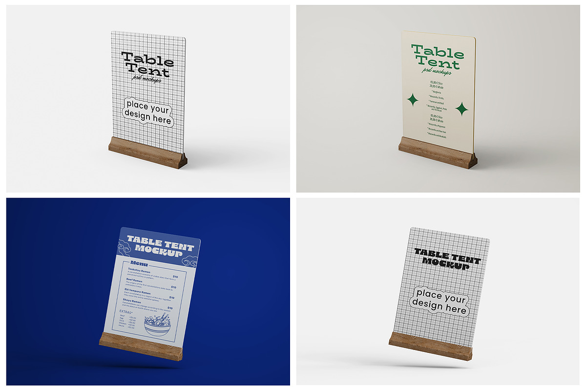 A5 Menu Table Tent PSD Mockup Set, an Advertising Mockup by Remnand Studio (Photo 11 of 11)