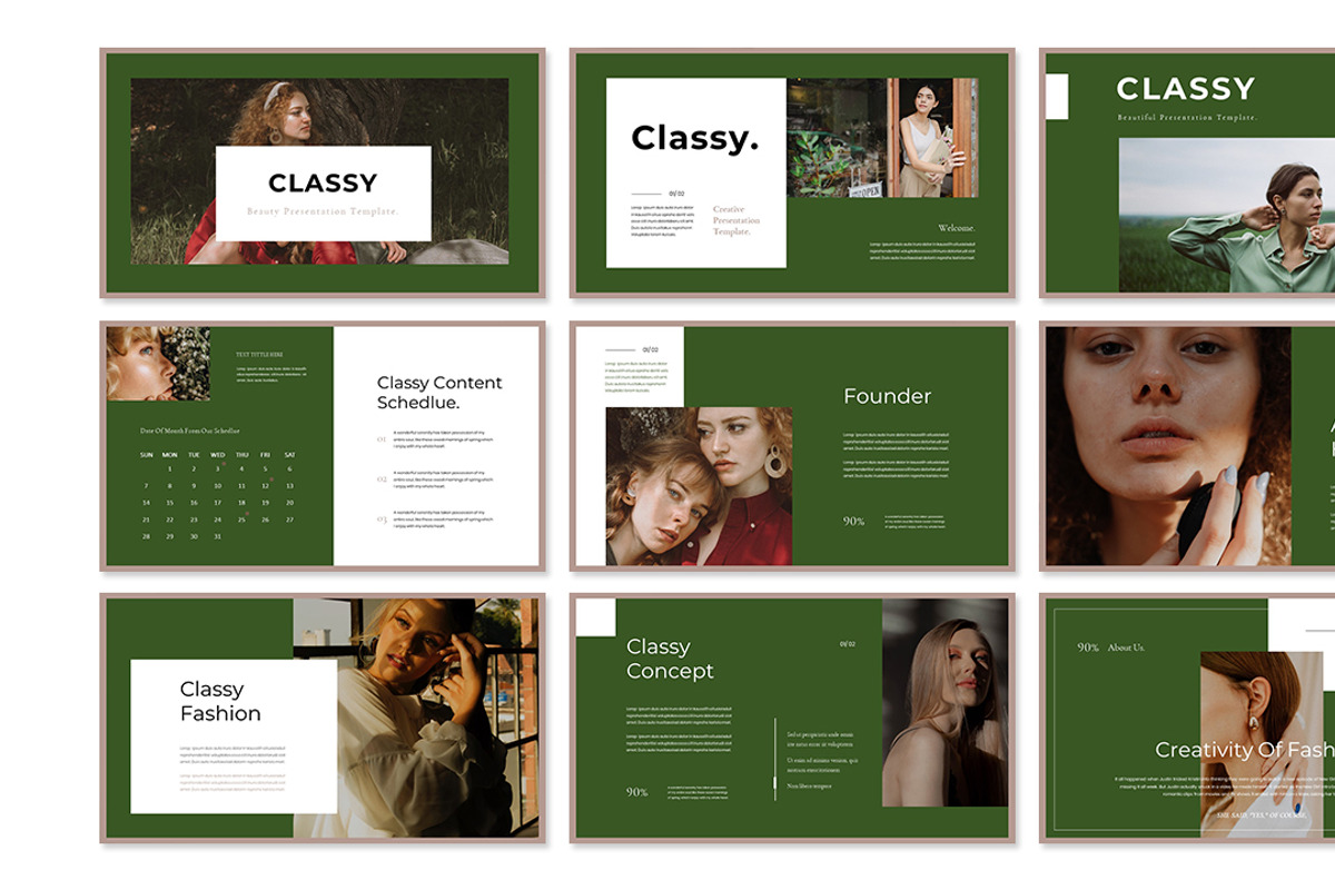 Classy Beauty Presentation Template, a Presentation Template by Analogous Temp (Photo 2 of 5)