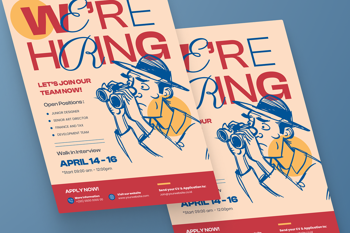 Job Hiring Flyer, a Flyer Template by MMPixelCraft (Photo 2 of 5)