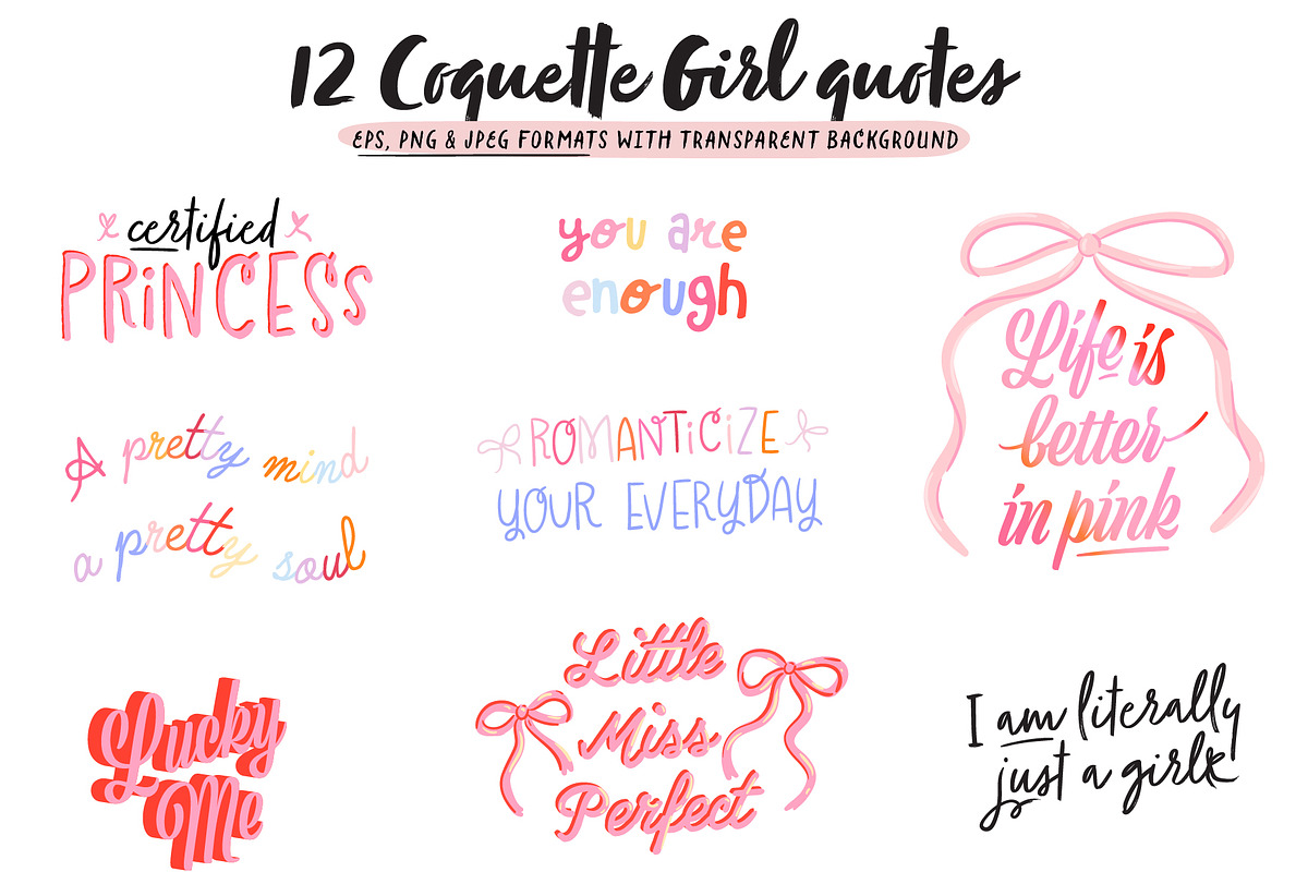Cute Coquette Girl Aesthetic Clipart, an Object Graphic by Ruslana Lubenets (Photo 6 of 15)