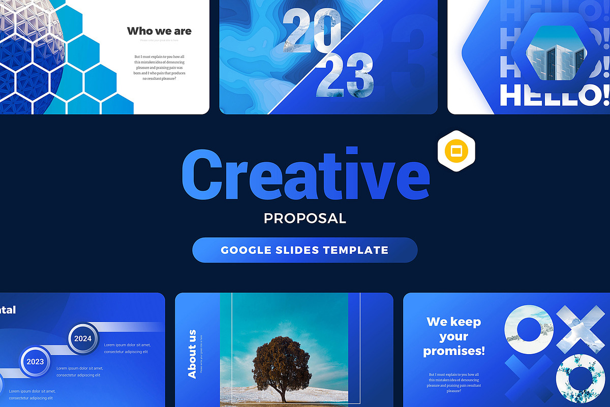 Creative Proposa Google Slides, a Presentation Template by Presentation Templates (Photo 1 of 7)