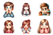 Kids Emotions Clipart, an Illustration by CreationArt (Thumbnail 5 of 5)