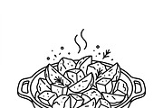 41 Christmas Feast Vector Icons, an Outline Icon by adenpinkstore (Thumbnail 16 of 21)