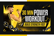 Gym Fitness YouTube Thumbnail Pack, a Social Media Template by OnurDemircan (Thumbnail 2 of 4)