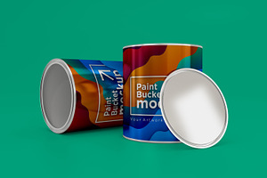 Steel Paint Bucket Container, a Design Template by shahsoft