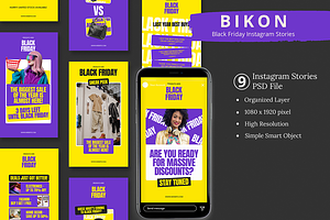 Black Friday Instagram Story & Canva, a Social Media Template by Attype